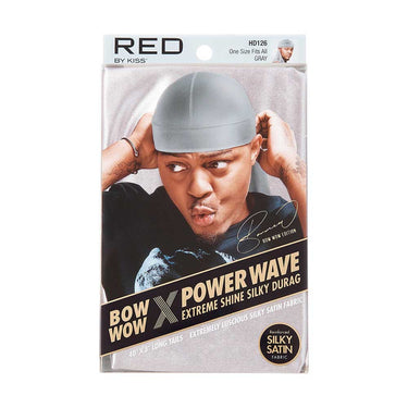 Red by Kiss Power Wave Extreme Shine Silky Durag – Gray HD126 - ANNS BEAUTY SUPPLY
